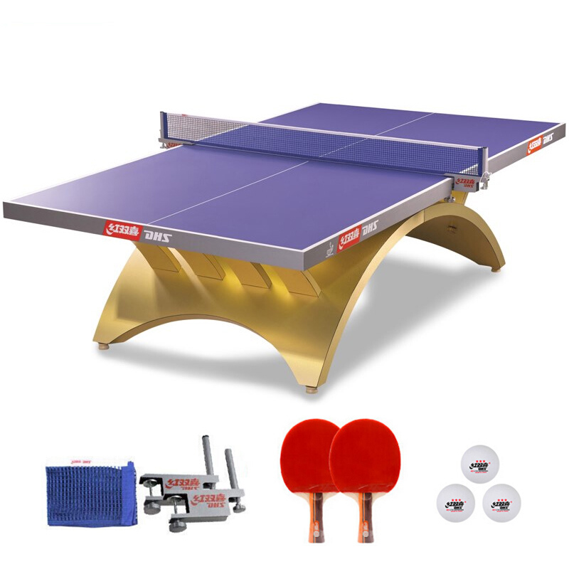 紅雙喜(DHS)金彩虹比賽賽事乒乓球桌專業球臺